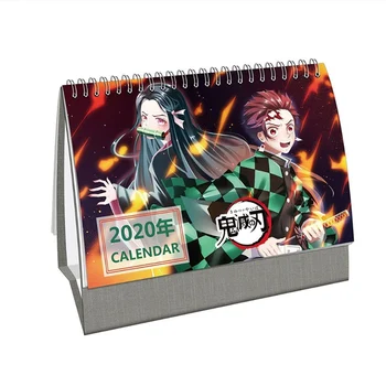 

2020 Cartoon Mini Anime Demon Slayer Desktop Paper Calendar Dual Daily Scheduler Table Planner Yearly Agenda Organizer