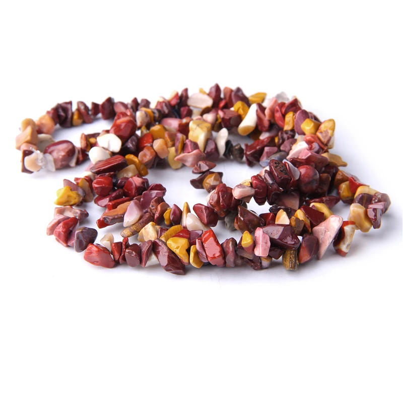 mookaite jasper 5-8 mm Natural Fluorite Chips Beads Slice Drilled Nugget Gem Stone Beads Tiny Gravel Beads For DIY Making Jewelry Bracelet Decor - Цвет: mookaite jasper