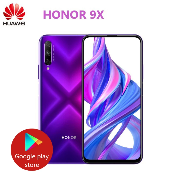 Honor 9X мобильный телефон Kirin 810 Android 9,0 6,5 дюймов ips 2340X1080 4/6 Гб ram 64 Гб rom камера с подъемной камерой Мп+ МП