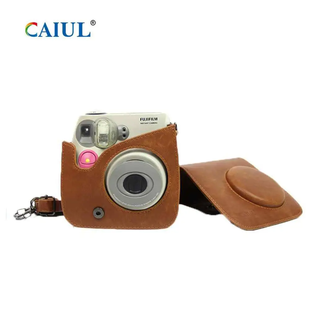 CAIUL модная дорожная сумка для Fujifilm Instax Mini7s PU кожаный чехол для камеры Ретро сумка с регулируемым плечевым ремнем