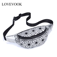 LOVEVOOK поясная сумка Женская поясная сумка женская поясная сумка для девочек маленький кошелек поясная сумка женская мини-банан сумка геометрический узор