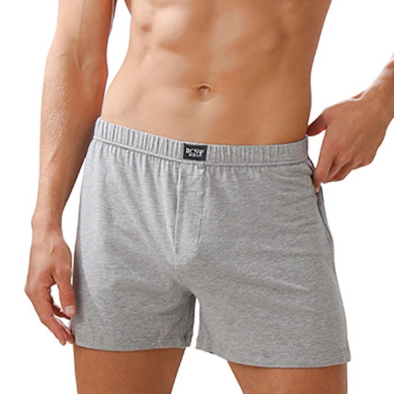 New Thin Men's Sleepwear Shorts Casual Basic Home Pajamas Shorts Man Cotton Loose Underpants Stretch Fat Plus Size Boxer Bottoms cheap pajama pants