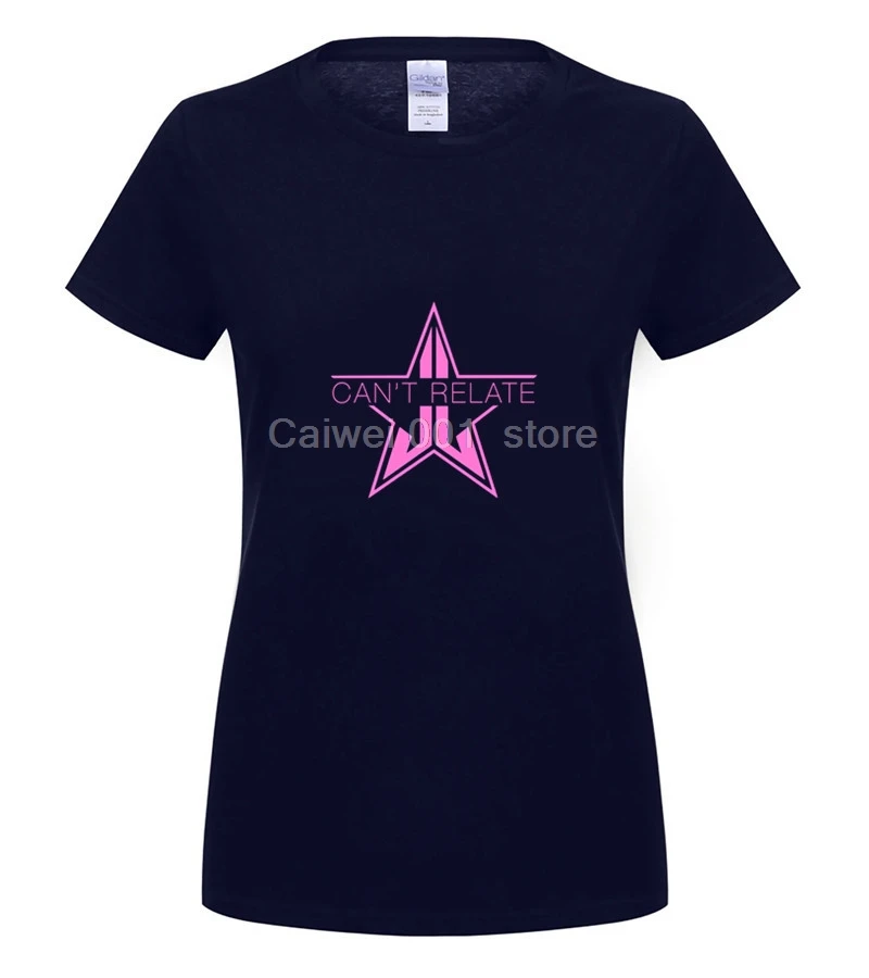 Модный тренд, футболка Jeffree Star Can't Relate, хлопок, короткая модная летняя футболка для мужчин - Цвет: women navy