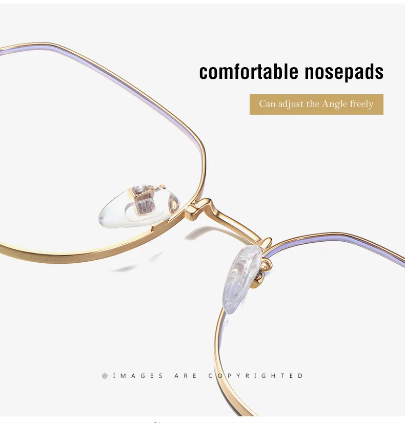 Новые очки мужские металлические студенческие очки женские художественные плоские легкие зеркальные могут соответствовать близорукости
