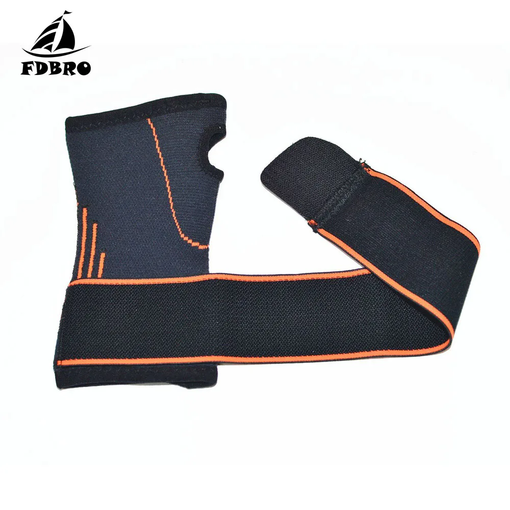 FDBRO 1PCS Adjustable Wrist Support Pro Elastic Bracers Pressurization Protect Hand Palm Strap Wraps Hand Prevent Sprains Sale