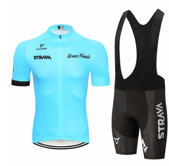Трикотажный комплект одежды STRAVA Pro для велоспорта с коротким рукавом Мужская