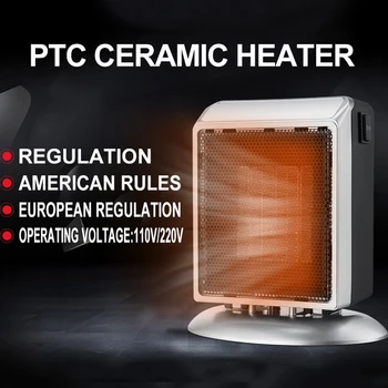 

Mini Portable Electric Heater Home Desktop Warm Air Fan Low Power Low Noise Fast Heating Heater Adjustable Thermostat For Office