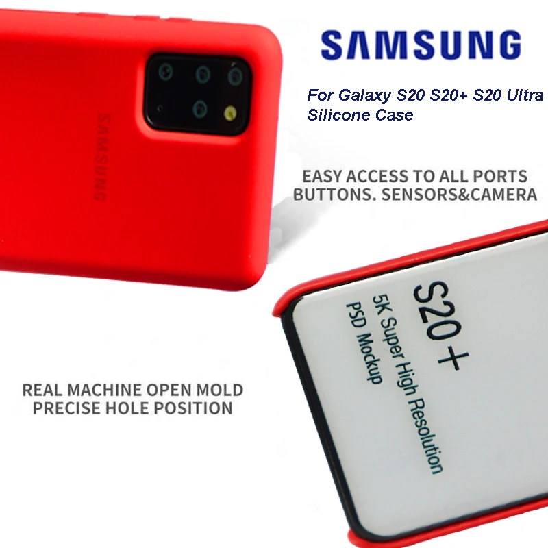 Оригинальный чехол для Samsung S20 Plus силиконовый мягкий Galaxy S10 Ультратонкий с