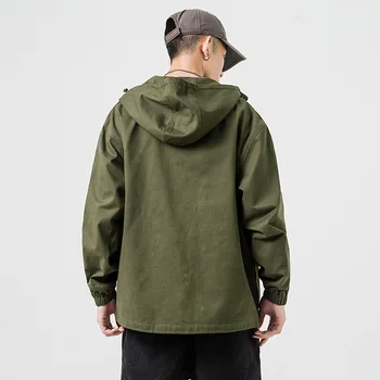 

Autumn Japanese Streetwear Jacket Men Fashion Hooded Military Jacket Plus Size M-5XL Cotton Mens Jackets and Coats Veste Homme