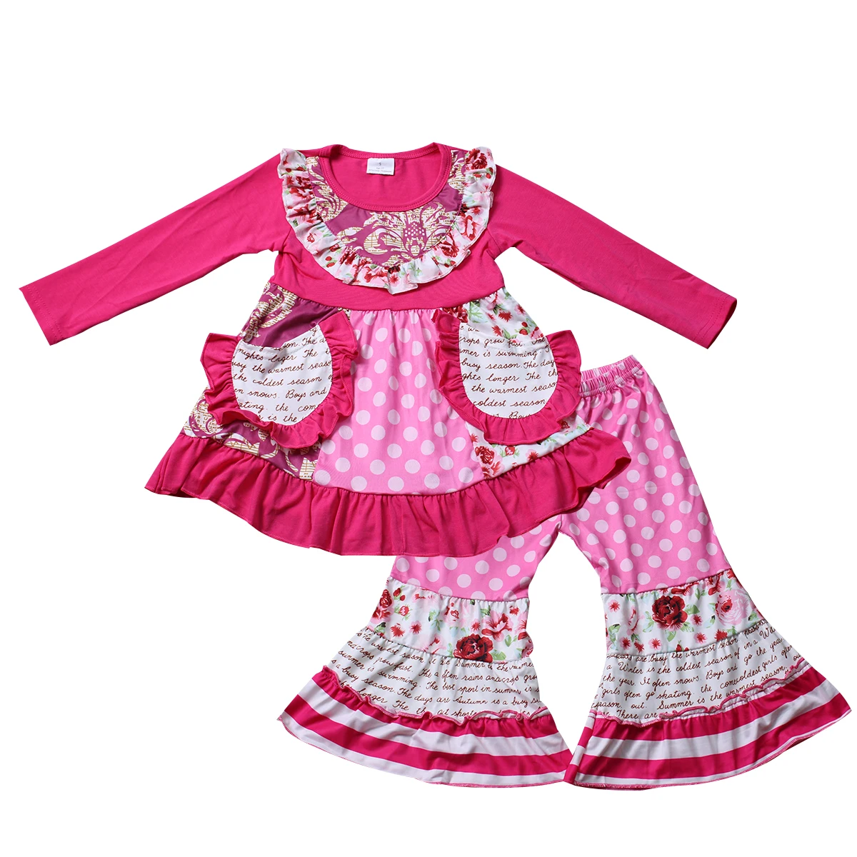 XMZ/эксклюзивная Одежда для маленьких девочек; зимние ярко-розовые ...