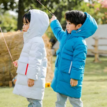 

2020 Autumn and Winter New Children 's Mid-Length Down Jacket Thickened Children