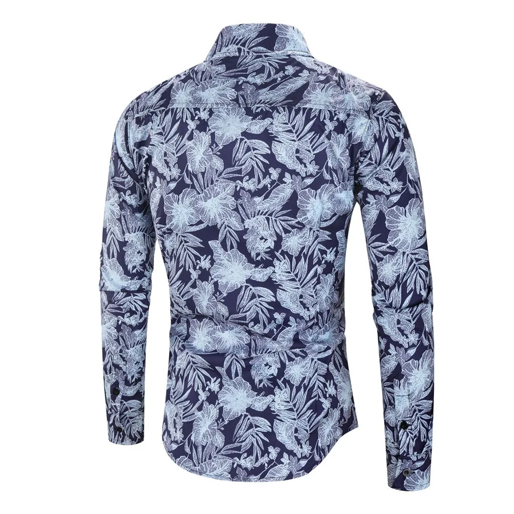 Для Мужчин's футболка с принтом Для мужчин рубашка Camisa hombre осенний комбинированный Бизнес Досуг кофты с длинным рукавом и принтом, рубашка с длинными рукавами Блуза Топ ropa hombre
