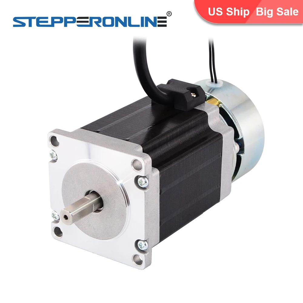 

Big Sale! Nema 23 Stepper Motor 269oz.in w/ Brake Friction Torque 2.0Nm(283oz.in) 2.8A 4-lead 57 Stepping Motor