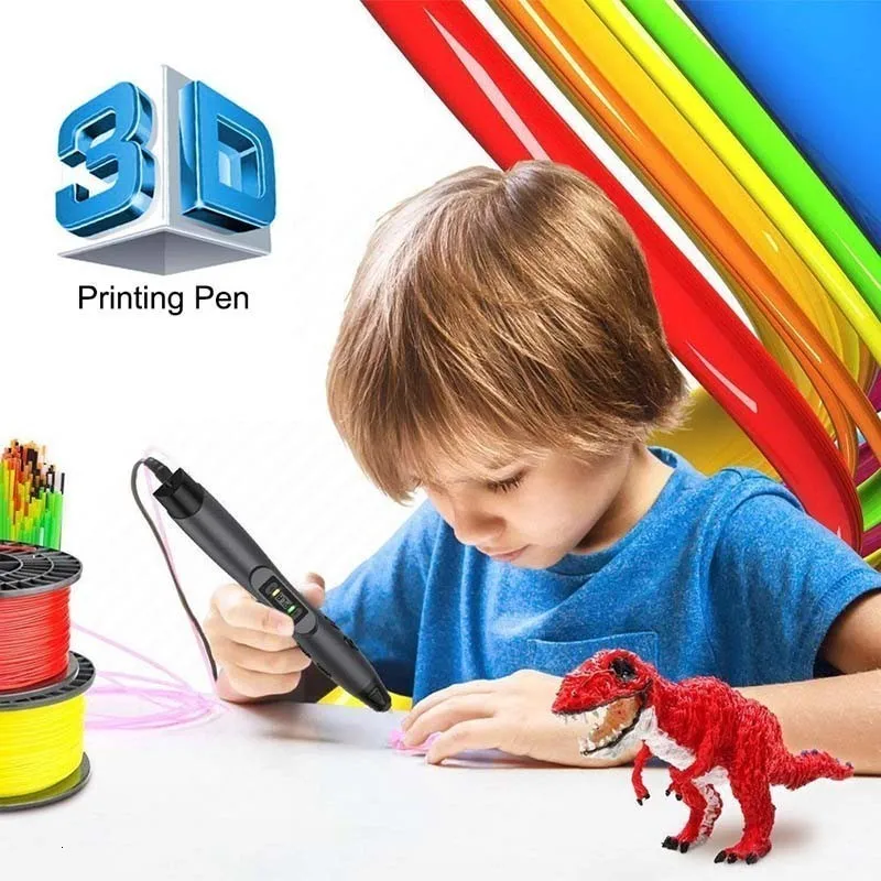 3D Ручка для рисования для детей от 1 до 8 цифровых Exturded рангов на Seep управления SUNLU SL-300A 3D печать Подарочная коробка с ручками