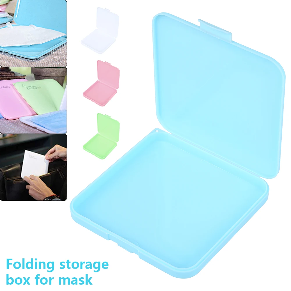 

1PC Portable Dustproof Moisture-proof Storage Box Mask Case Medicine Storage Box Band-aid Bill Temporary Storage Folder