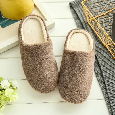 

Oeak Soft Plush Home Slippers For Women Men Indoor Cotton Shoes Big Size Winter Casual Sneakers Floor Warm Furry Slipper