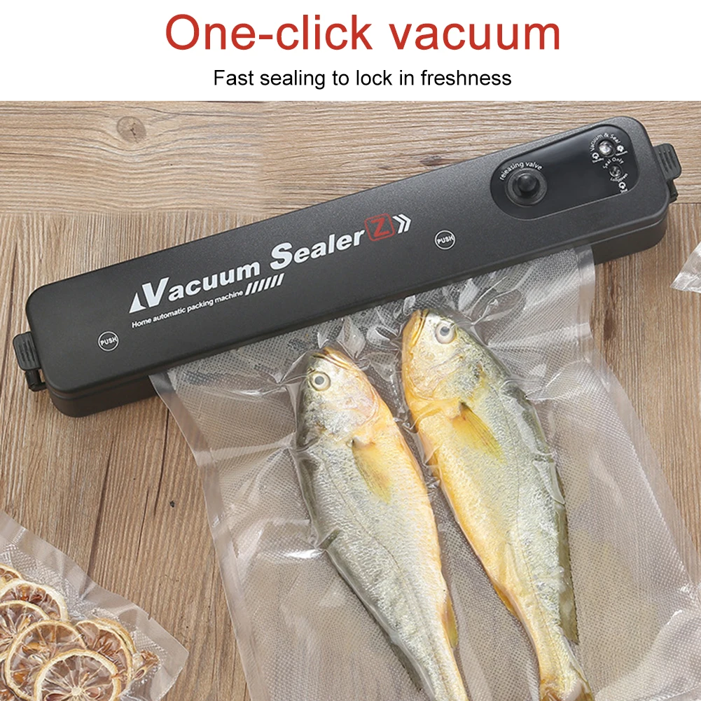 Sellador de alimentos al vacío automático de 220V, sellador al vacío de alimentos al vacío para cocina, máquina de envasado portátil, herramientas de bolsa de ahorro