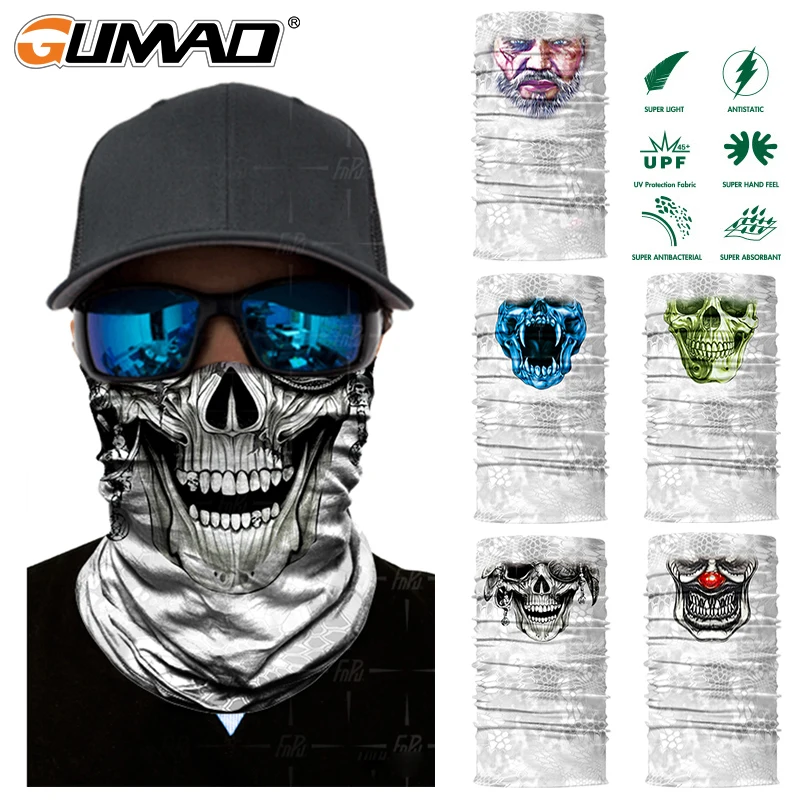 3D камуфляж череп Бесшовные Волшебные шеи Gaiter маска для лица Теплый Щит Открытый