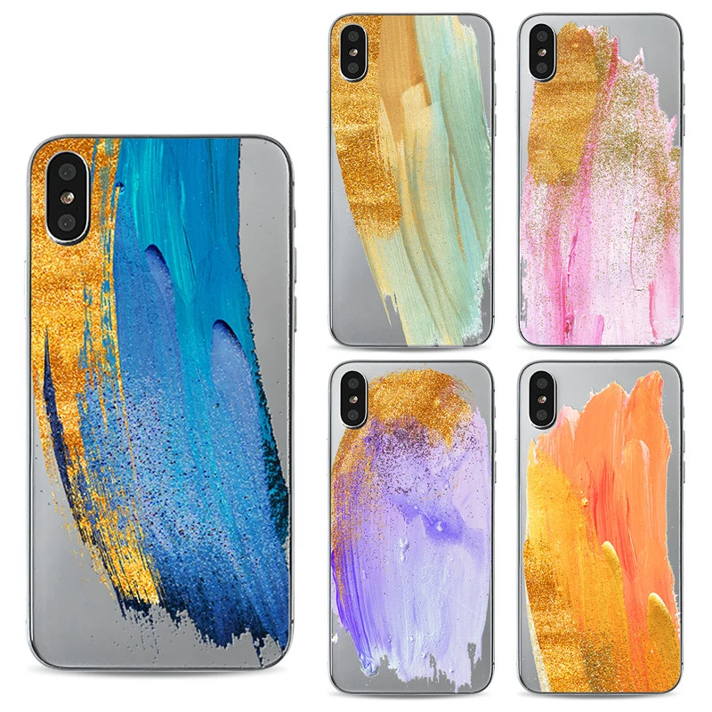 Модный чехол с рисунком для iphone 6 7 8 plus X мягкий apple x xs max xr красочный чехол|Бамперы| |