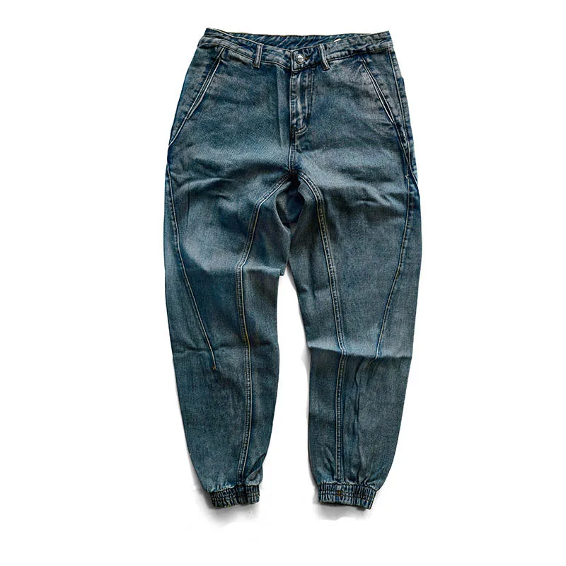 Men Fashion Casual Jeans Pants Street Loose Haren Jeans Pants For Male Washed (7)