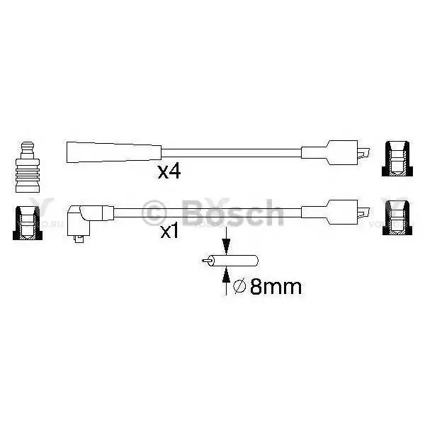 0986356868 bosch комплект в.в. проводов