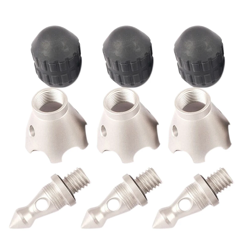 ABKT-9Pcs из нержавеющей стали штатив монопод Спайк с шайбами совместимый для UNC3/8 дюймов винт фотографии аксессуары