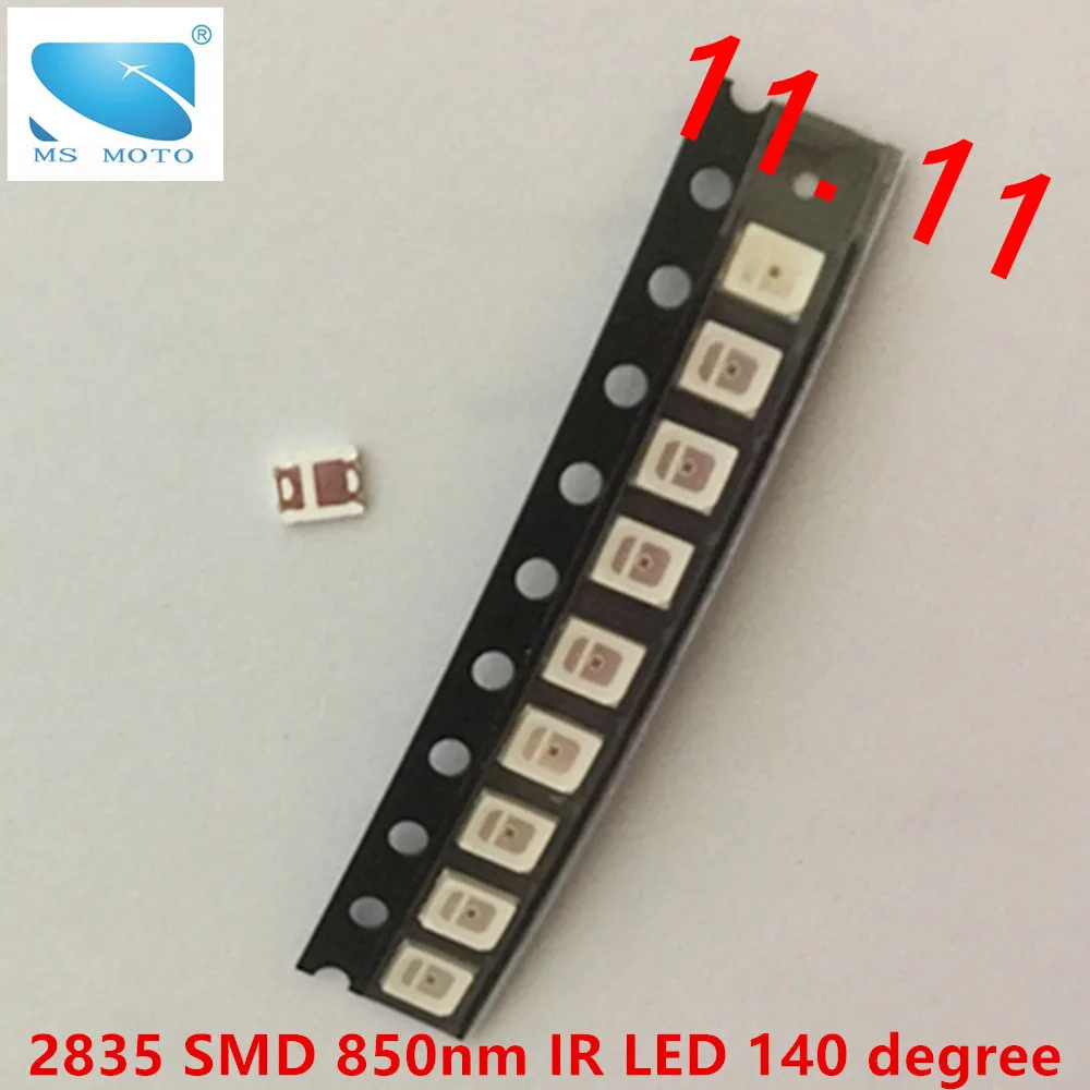 5 шт./лот 0,5 W SMD 850nm инфракрасный светодиодный ИК светодиодный 20mil чипы 2835 поверхностного монтажа Устройств 140 градусов для камеры