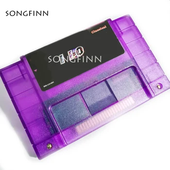 

Battery Save Clear Purple US Shell Memory Card DIY 110 in 1 Super Remix Game Card Support for NTSC 16 Bit Game Console Cartridge