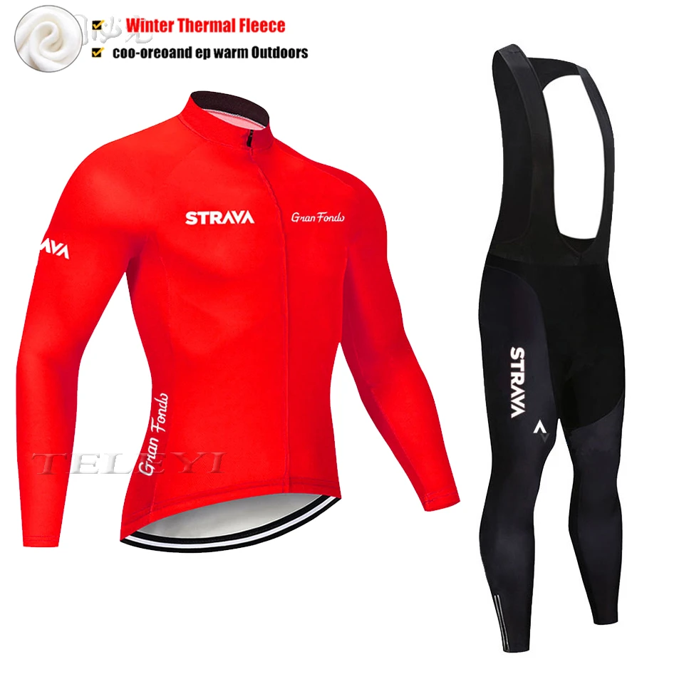 Pic Color STRAVA зимний термальный флисовый комплект для велоспорта, одежда для велоспорта, супер теплая одежда для горного велосипеда, комплект одежды для гоночного велосипеда - Цвет: Pic Color