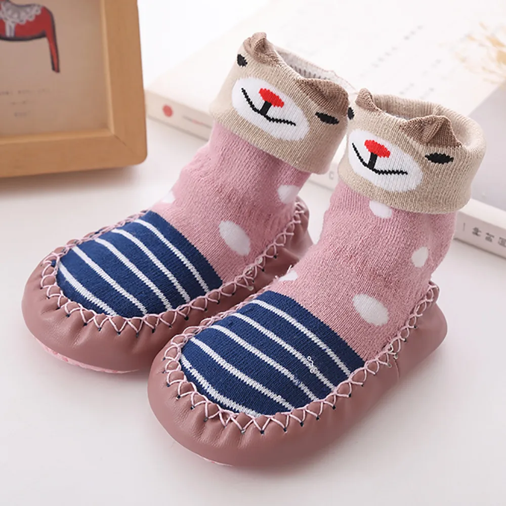 Носки для маленьких мальчиков и девочек, хлопковые детские носки-тапочки, нескользящие носки для малышей, обувь для малышей 0-6, 6-12, 12-18, 18-24, первые ходунки,# X2
