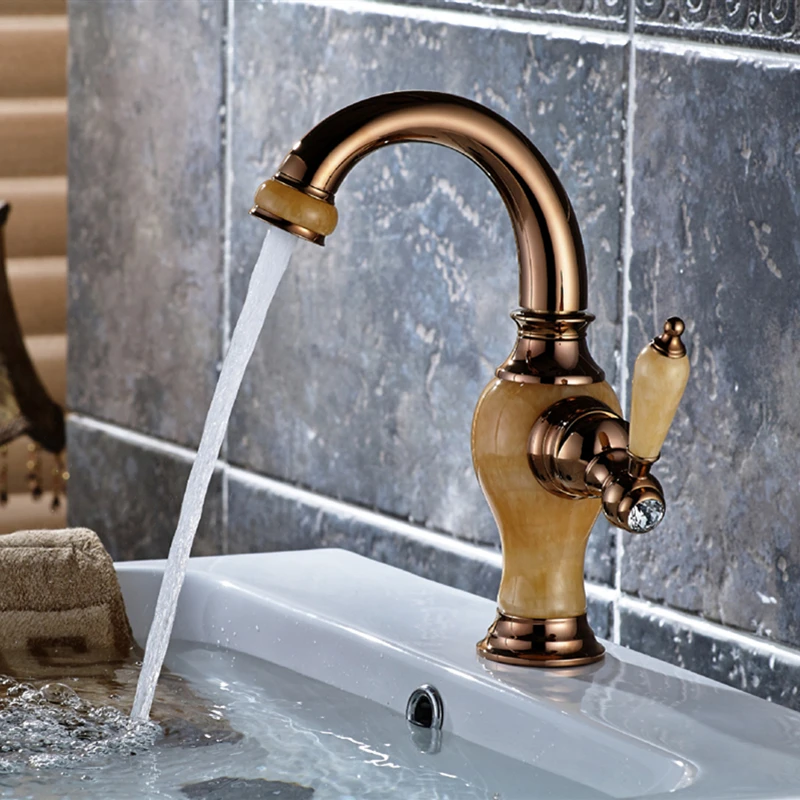 

Topaz Rose Gold Faucet Single-hole Vegetable Pot Faucet European Cold and Hot Water Faucet