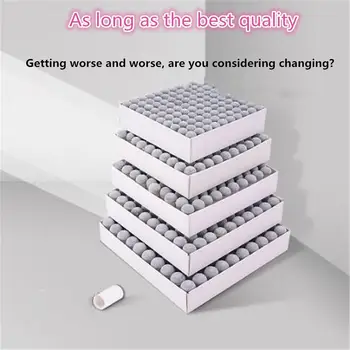 

100PCS Billiard Cue Tip Gray Snooker Cue Hard Tip 9mm 10mm Push-on Pool Rod Spare Replacement Accessories On For Billiard Sports