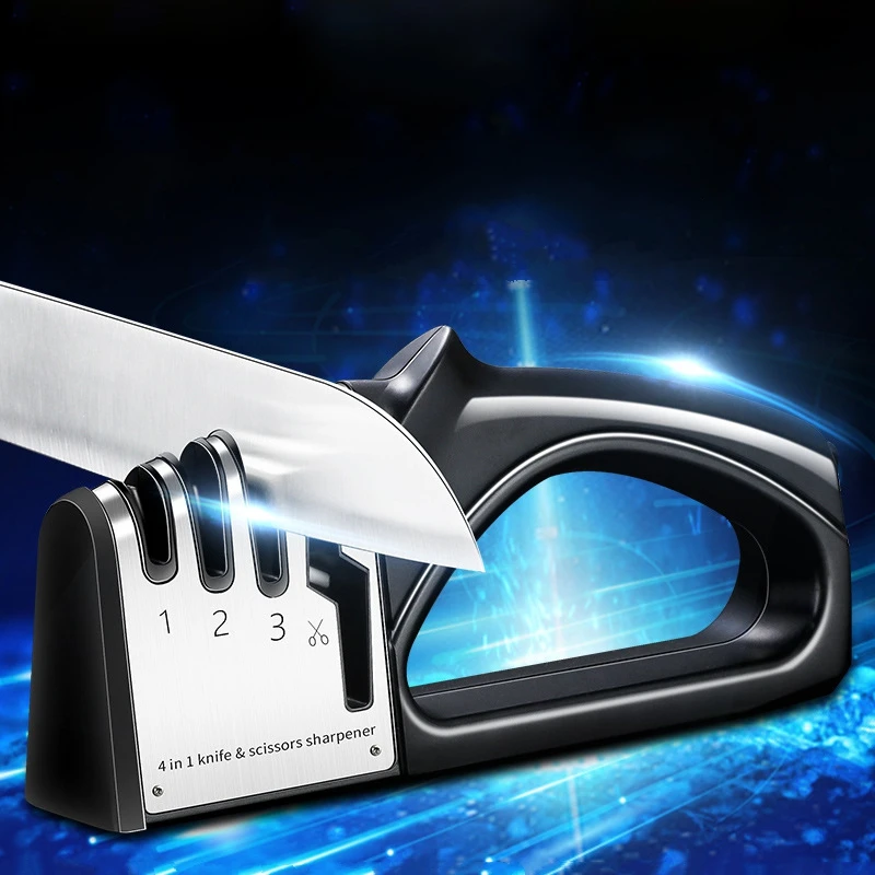 Knife Sharpener 4 Stages Kitchen Knives Grinder Diamond Ceramic Stone