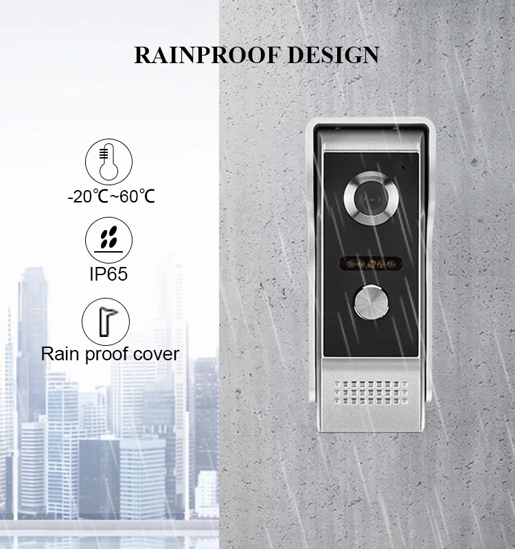 9 Inch Villa IP Video Intercom System IOS Android APP Doorbell Camera WIFI Remote Unlock Control