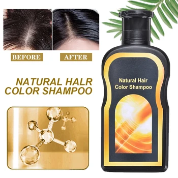 

30ml/200ml Grey Reverse Natural Hair Color Shampoo Ginger Coloring Brunette Care Unisex Shampoo Including Polygonum Ingredient