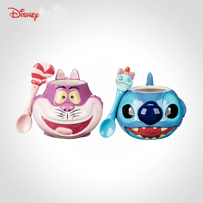 Disney Мода милый мультяшный Ститч кружка большой емкости керамическая чашка с ложкой кофейная кружка