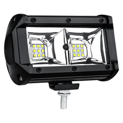 Bande lumineuse LED pour le travail et la modification automobile, 5 pouces, 72W, double rangée 