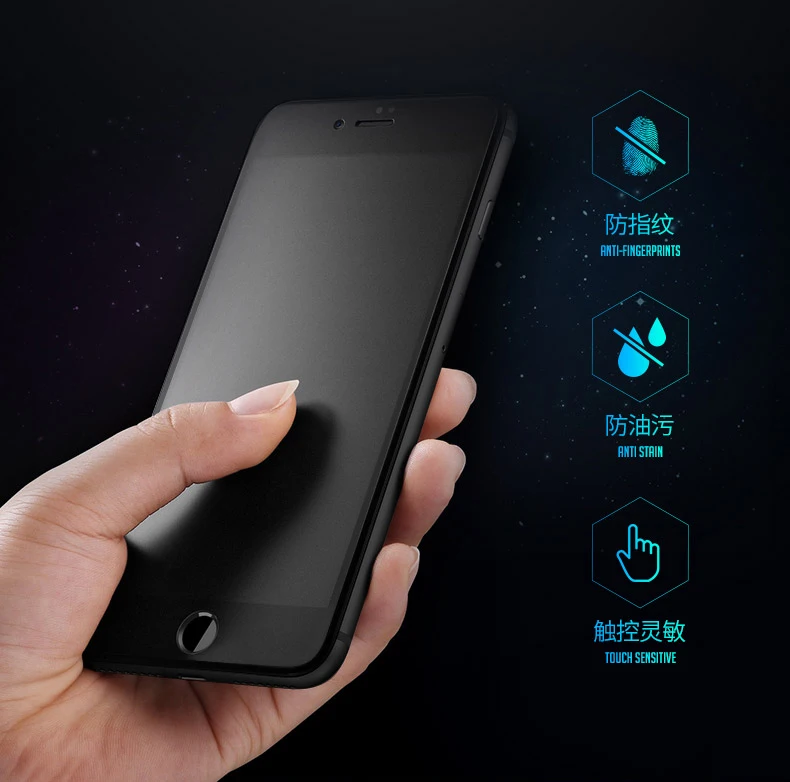 Матовая защитная пленка для экрана для iPhone X, XR, XS, 11 Pro, Max, 6, 6 S, 7, 8 Plus, 9 H, закаленное стекло, защита от синего излучения, без отпечатков пальцев