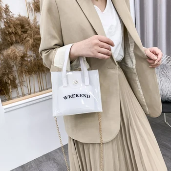 

2020 transparent jelly bag new chain small bag fashion one-shoulder diagonal bag Handbags for Women's designer Female