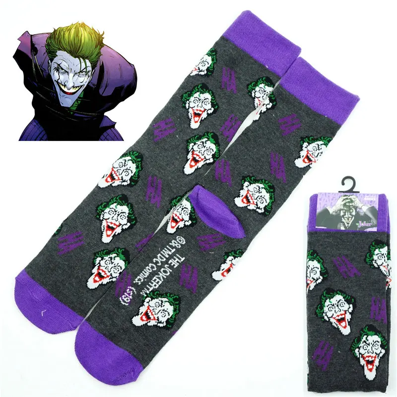 Joker A Носки с рисунком аниме Харли Квинн цветные колготки Милые Модные Длинные повседневные носки для пары носки для скейтборда подарок для косплея - Цвет: Joker A
