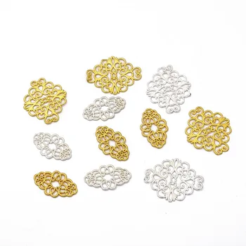 

Component Multilayer Clasp Flower Piece Shape Charm Pendant Buckle Necklace Strands Gold SilverJewelry Joyas Craft