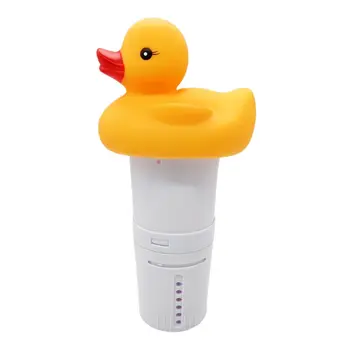 

Cute Yellow Duck Pool Chemical Dispenser Automatic Floating Chlorine Durable Box