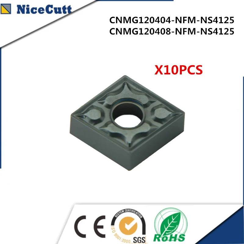 

10pcs CNMG120404 Carbid Insert Turning Cutting Tool for DCLNR2020K12 DCLNR2525M12 Lathe Holder Machine Nicecutt Freeshipping