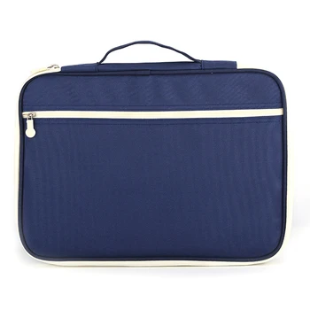 

A4 Document Bag Multifunctional Notebooks Storage Portable Travel Waterproof Oxford Large Capacity File Organizer Zippered