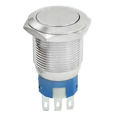 

250V/220VAC 5A 1NO 1NC 3Pins 19mm Mount Dia Locking Push Button Switch