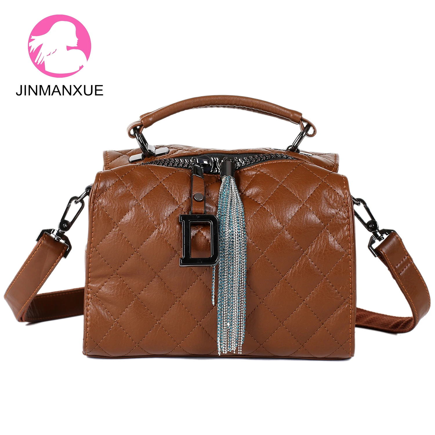 

Vintage Leather Tote Bags Luxury Tassels Handbags Designer Messenger Bag Ladies Crossbody Bags Shoulder Bags For Women