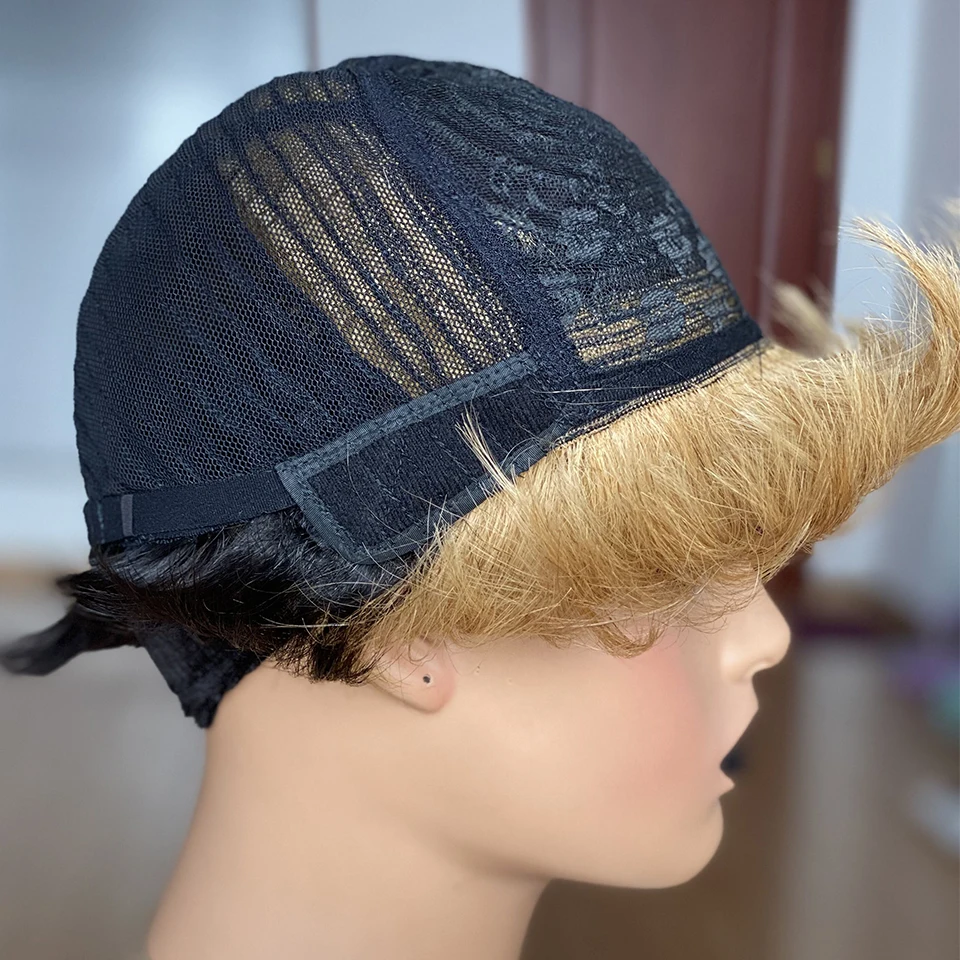 Perucas de Cabelo Humano para Preto Remy em Linha Peruca com Franja Pixie Curto Corte Peruca Reta Feminino Brasileiro Bob Completa Mahine Feito 9 em linha reta bob peruca completa mahine feito peruca com franja