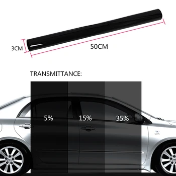 

50cm X Window Tint Film Tinting Roll Kit VLT Black UV-Proof Scratch Resistant for Auto Car House Commercial