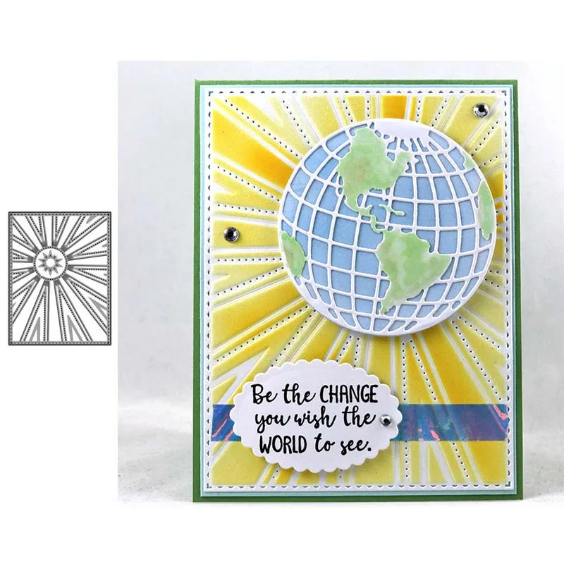 

JC Sunlight Frame Metal Cutting Dies Background Template Scrapbook Handmade Paper DIY Card Make Stencil Craft Mold Model Decor