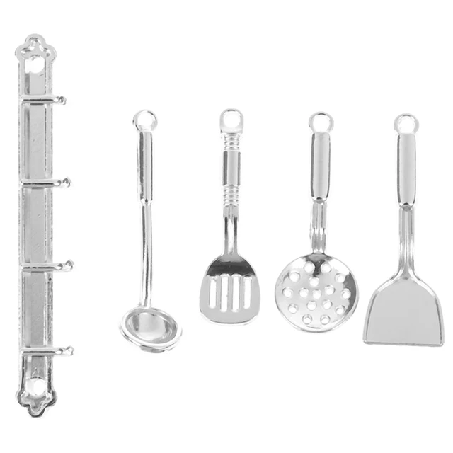 5pcs/Set Miniature Mini Cookware Tools Miniatures Casa De Munecas 1:12 Kitchen Doll House DIY Doll House Accessories Kit 4